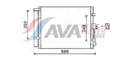 Condenseur, climatisation (Radiateur de climatisation) AVA Deutschland GmbH ref. KAA5150D