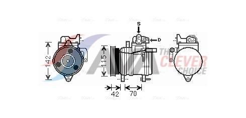 Compresor, aire acondicionado AVA Deutschland GmbH ref. KAK121