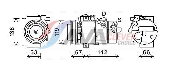 Compressor de climatização AVA Deutschland GmbH ref. KAK216