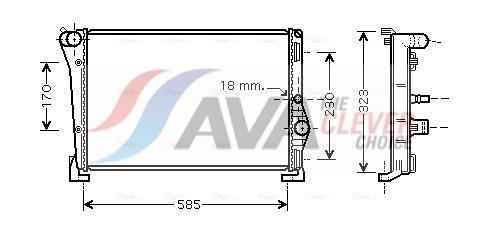 Radiateur moteur (Radiateur de refroidissement) AVA Deutschland GmbH ref. LCA2088