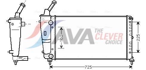 Radiateur moteur (Radiateur de refroidissement) AVA Deutschland GmbH ref. LCA2083