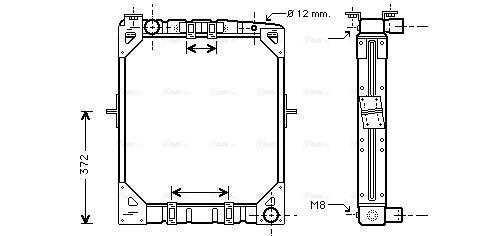 Radiateur moteur (Radiateur de refroidissement) AVA Deutschland GmbH ref. ME2169