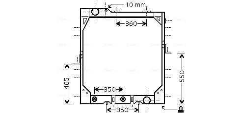 Radiateur moteur (Radiateur de refroidissement) AVA Deutschland GmbH ref. MEA2195
