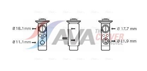 Válvula de expansión, aire acondicionado AVA Deutschland GmbH ref. MS1124