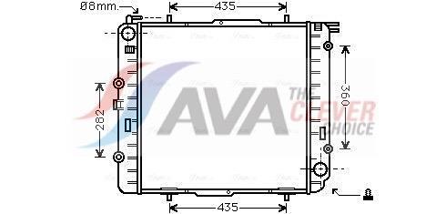 Radiateur moteur (Radiateur de refroidissement) AVA Deutschland GmbH ref. MS2038
