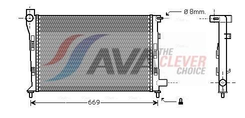 Radiateur moteur (Radiateur de refroidissement) AVA Deutschland GmbH ref. MS2281