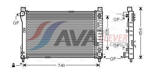 Radiateur moteur (Radiateur de refroidissement) AVA Deutschland GmbH MS2339