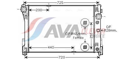 Radiateur moteur (Radiateur de refroidissement) AVA Deutschland GmbH ref. MS2452