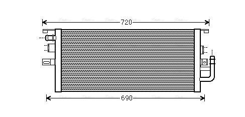 Radiateur moteur (Radiateur de refroidissement) AVA Deutschland GmbH MS2487
