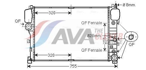 Radiateur moteur (Radiateur de refroidissement) AVA Deutschland GmbH MS2492