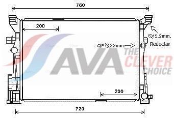 Radiateur moteur (Radiateur de refroidissement) AVA Deutschland GmbH ref. MS2652