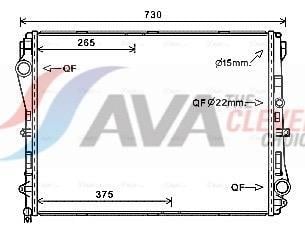 Radiateur moteur (Radiateur de refroidissement) AVA Deutschland GmbH ref. MS2667