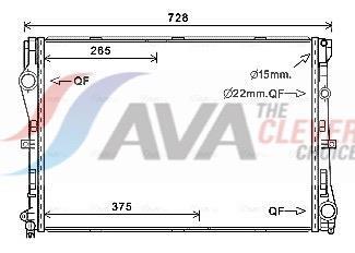 Radiateur moteur (Radiateur de refroidissement) AVA Deutschland GmbH ref. MS2679