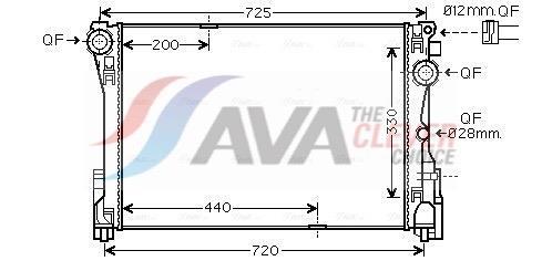 Radiateur moteur (Radiateur de refroidissement) AVA Deutschland GmbH ref. MS2693
