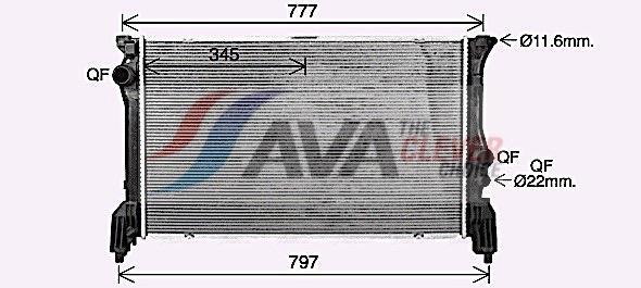 Radiateur moteur (Radiateur de refroidissement) AVA Deutschland GmbH ref. MS2725