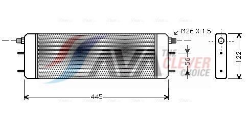 Radiateur d'huile moteur (Refroidisseur d'huile moteur) AVA Deutschland GmbH ref. MS3139