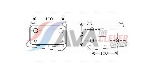 Radiateur d'huile moteur (Refroidisseur d'huile moteur) AVA Deutschland GmbH ref. MS3376