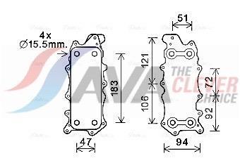 Radiateur d'huile moteur (Refroidisseur d'huile moteur) AVA Deutschland GmbH ref. MS3685