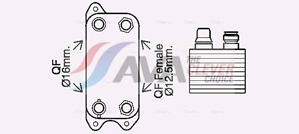 Radiador de aceite, transmisión automática AVA Deutschland GmbH ref. MS3686