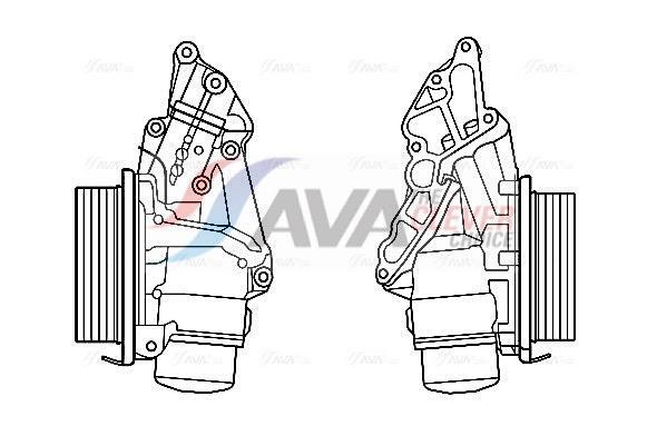 Radiateur d'huile moteur (Refroidisseur d'huile moteur) AVA Deutschland GmbH ref. MS3688H