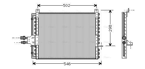 Condenseur, climatisation (Radiateur de climatisation) AVA Deutschland GmbH ref. MS5206