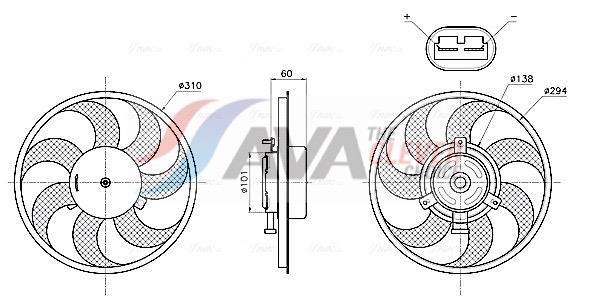 Ventilador do motor AVA Deutschland GmbH ref. MS7782