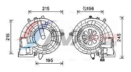 Ventilador habitáculo AVA Deutschland GmbH ref. MS8612