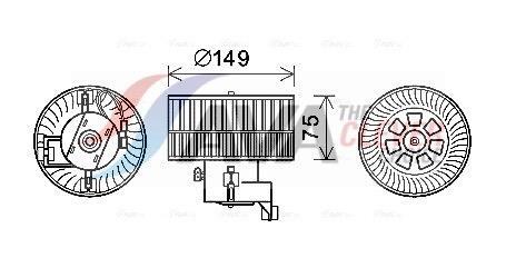 Ventilador de habitáculo AVA Deutschland GmbH ref. MS8619