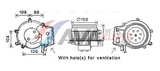 Ventilador habitáculo AVA Deutschland GmbH ref. MS8625