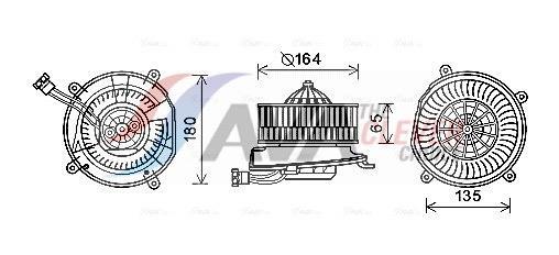 Pulseur d'air habitacle (Ventilateur habitacle) AVA Deutschland GmbH ref. MS8651