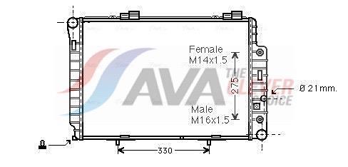 Radiateur moteur (Radiateur de refroidissement) AVA Deutschland GmbH ref. MSA2174