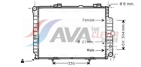 Radiateur moteur (Radiateur de refroidissement) AVA Deutschland GmbH ref. MSA2208
