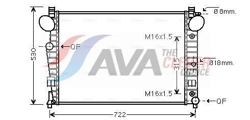 Radiateur moteur (Radiateur de refroidissement) AVA Deutschland GmbH ref. MSA2301