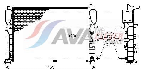Radiateur moteur (Radiateur de refroidissement) AVA Deutschland GmbH ref. MSA2342