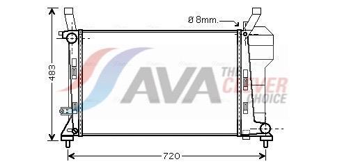Radiateur moteur (Radiateur de refroidissement) AVA Deutschland GmbH ref. MSA2363