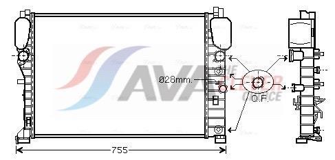 Radiateur moteur (Radiateur de refroidissement) AVA Deutschland GmbH ref. MSA2394