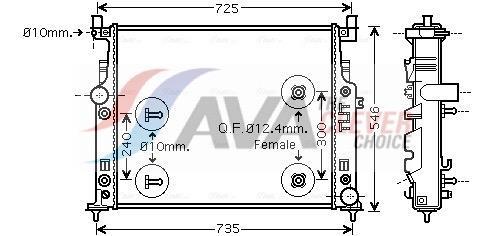 Radiateur moteur (Radiateur de refroidissement) AVA Deutschland GmbH ref. MSA2436