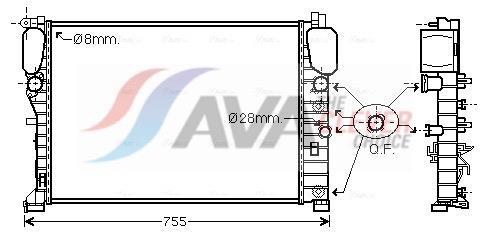 Radiateur moteur (Radiateur de refroidissement) AVA Deutschland GmbH ref. MSA2449