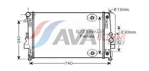 Radiateur moteur (Radiateur de refroidissement) AVA Deutschland GmbH ref. MSA2460
