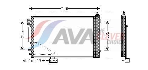 Condenseur, climatisation (Radiateur de climatisation) AVA Deutschland GmbH MSA5200D