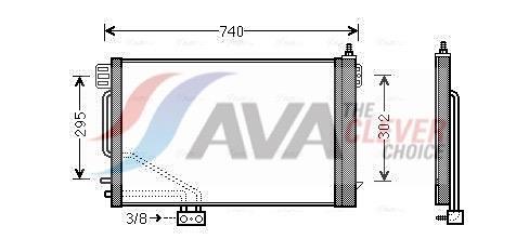 Condenseur, climatisation (Radiateur de climatisation) AVA Deutschland GmbH ref. MSA5493D