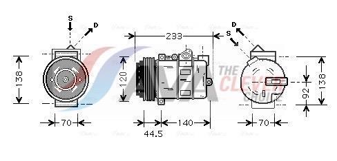 Compressor de climatização AVA Deutschland GmbH ref. MSAK277