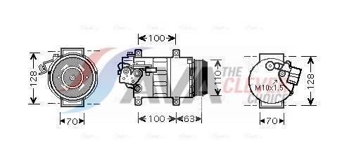 Compresor, aire acondicionado AVA Deutschland GmbH ref. MSAK434