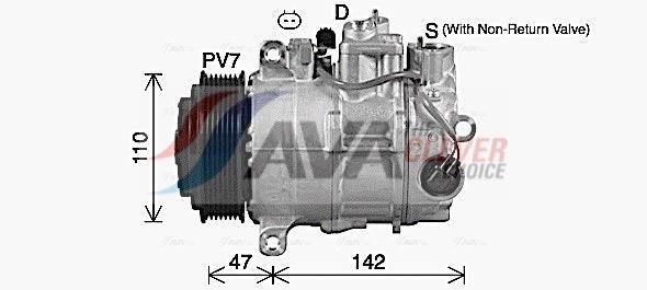 Compresor, aire acondicionado AVA Deutschland GmbH ref. MSAK748