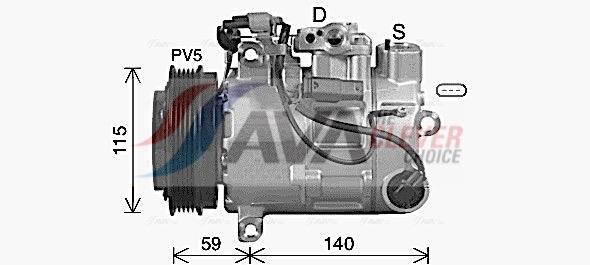 Compressor de climatização AVA Deutschland GmbH ref. MSAK759