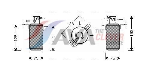 Filtre déshydrateur du circuit de climatisation AVA Deutschland GmbH ref. MSD373