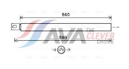 Filtre déshydrateur du circuit de climatisation AVA Deutschland GmbH ref. MSD663