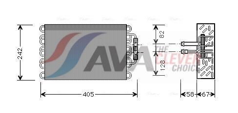 Evaporateur climatisation AVA Deutschland GmbH ref. MSV008