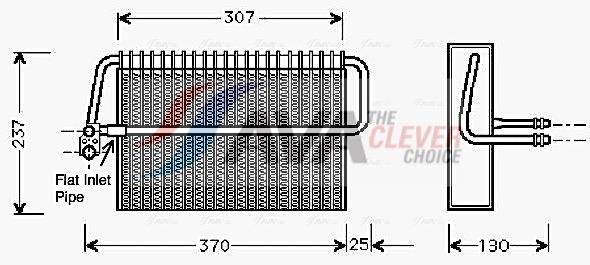 Evaporateur climatisation AVA Deutschland GmbH ref. MSV272