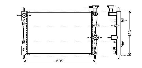 Radiateur moteur (Radiateur de refroidissement) AVA Deutschland GmbH MT2172